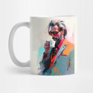 Man drinking coffee Mug